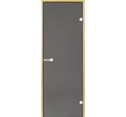 Дверь стеклянная Harvia 8х21 (коробка сосна, стекло серое, артикул D82102M)
