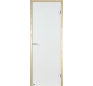Дверь стеклянная Harvia 8х21 (коробка сосна, стекло прозрачное, артикул D82104M)