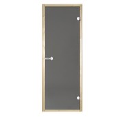 Дверь стеклянная Harvia 8х21 (коробка ольха, стекло серое, артикул D82102L)