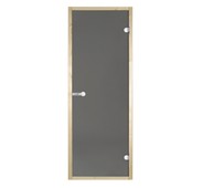 Дверь стеклянная Harvia 9х21 (коробка сосна, стекло серое, артикул D92102M)