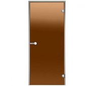 Дверь Harvia с алюминиевой коробкой 7х19 (стекло бронза, артикул DA71901)